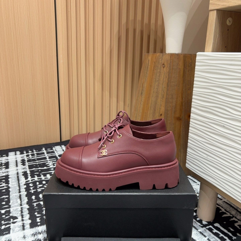 Ch*el leather shoes
